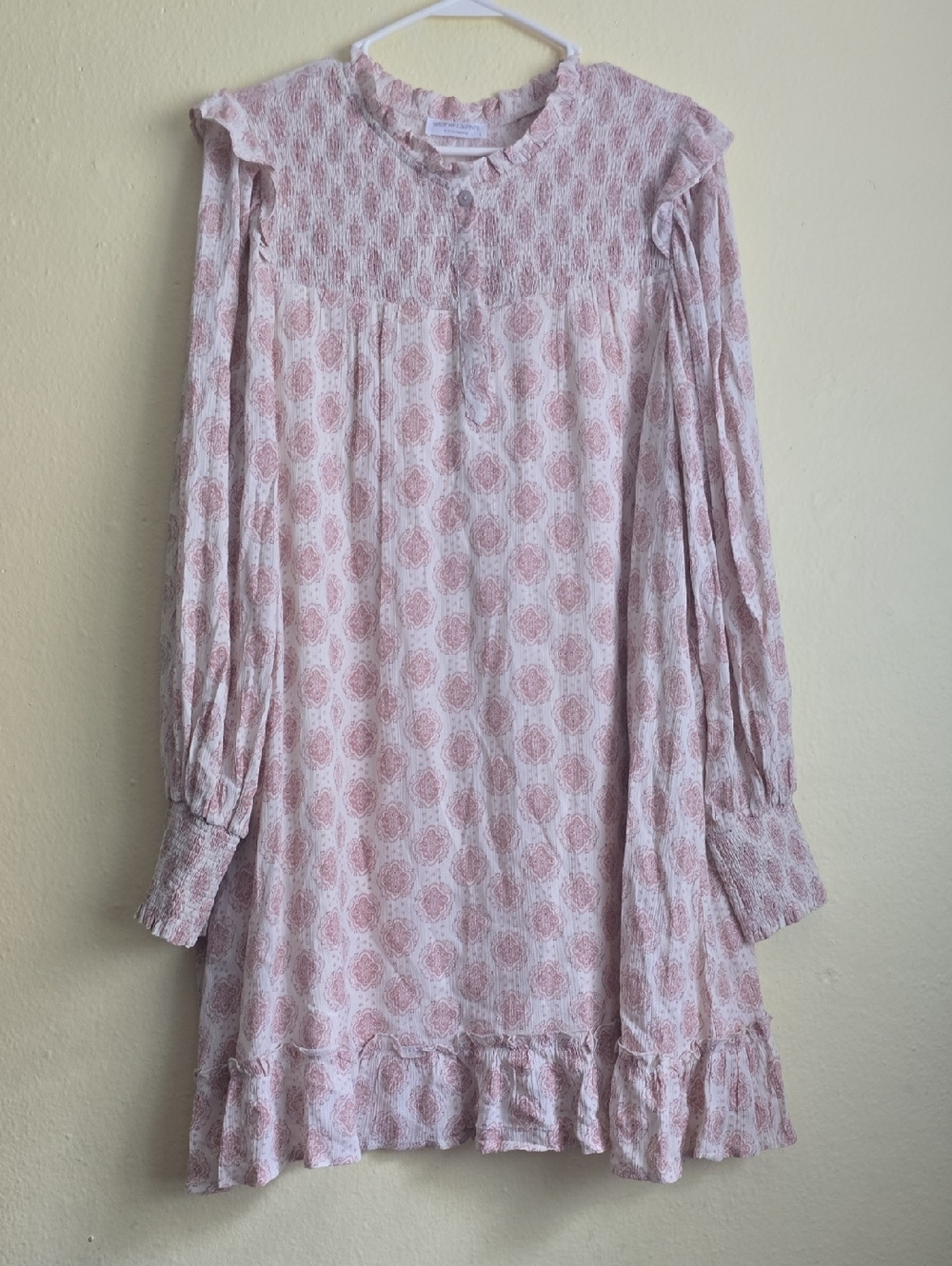 Shop Neighbor Pink Floral Button Front Top